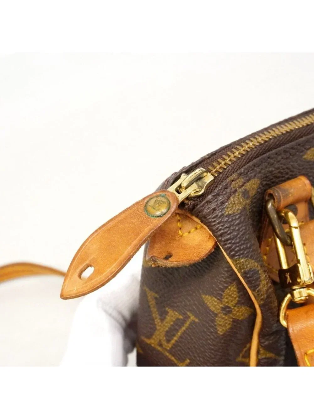 Louis Vuitton Handbag Monogram Mini Speedy Brown 2-Way